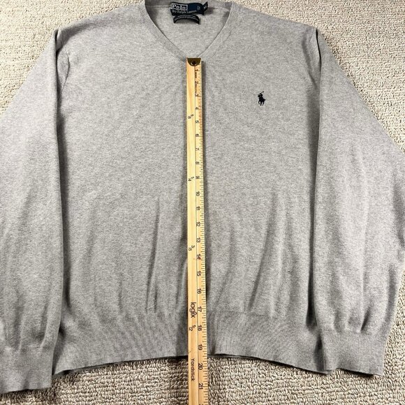 Polo Ralph Lauren Pima Cotton Sweater Gray Men’s Size XL - Picture 4 of 8